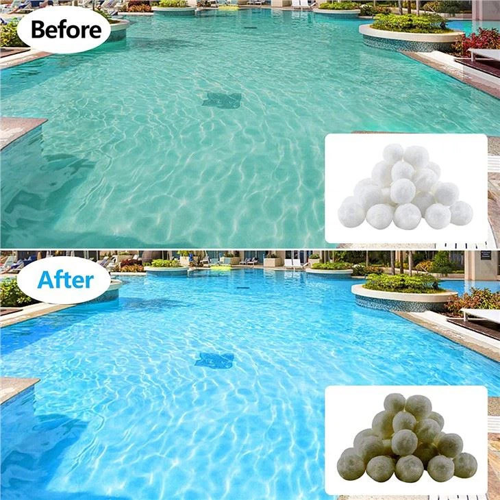 Backwash Fiber Ball Filter Media For Swimming Pool