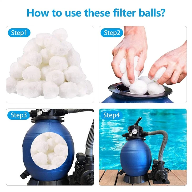 Polyester Fiber Filter Balls Replace Sand For Swimming Pool Filters