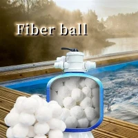 Bola de filtro de fibra de poliéster limpa de retrolavagem de 50-60mm para tratamento de água de piscina50-60mm