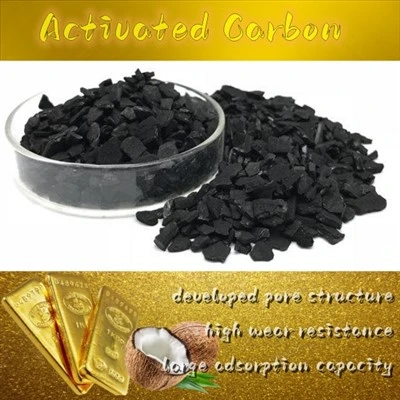 Carbono ativado casca de coco de malha 8X12 para extração de ouro Jacobi Gold Activated Carbon