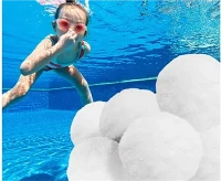 Bolas de fibra ecológicas de alta qualidade em piscinas