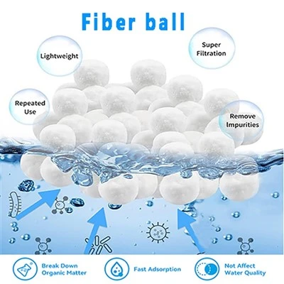 Bola a favor do meio ambiente da fibra da filtragem da piscina apropriada para todas as bombas da filtragem da areia